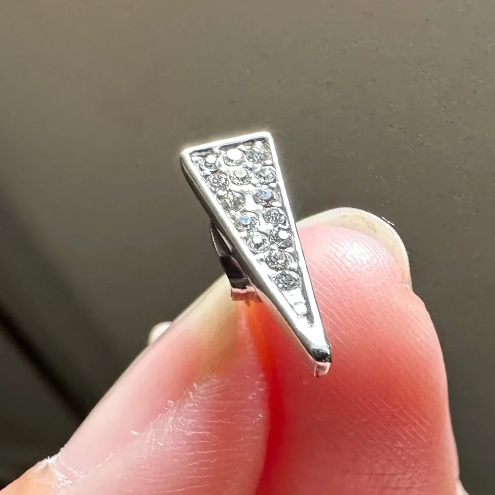 Earring Lot Sterling Silver 925 Rebecca Minkoff Hematite Triangle Stud